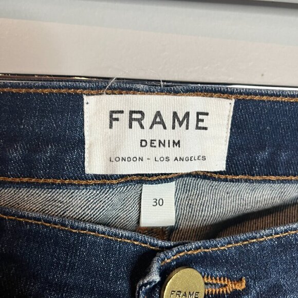 Frame Le Skinny de Jeanne in Stellar Distressed Wash Jeans - Picture 4 of 7